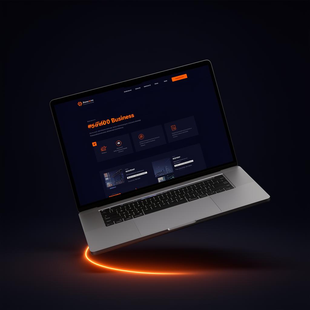 Mockup nowoczesnej strony internetowej na laptopie
